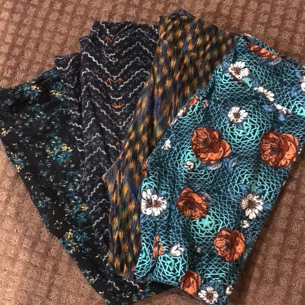 LuLaRoe Leggings - 4 Pairs Lightly Worn Sz - Tall and Curvy
